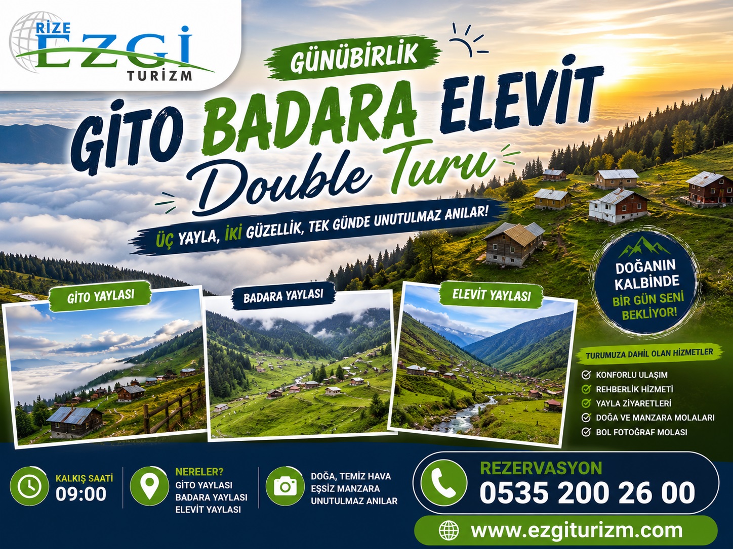 Gito Elevit Badara Yaylası Double Turu Günübirlik