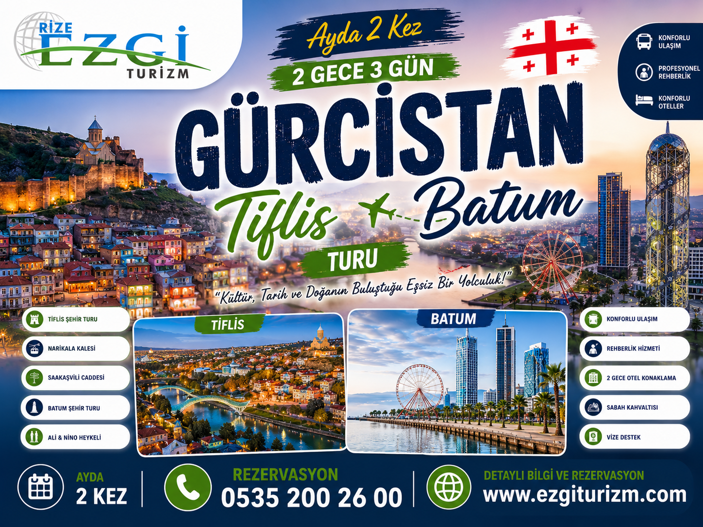 GÜRCİSTAN – TİFLİS – BATUM TURU 2 GECE KONAKLAMA 3 GÜN