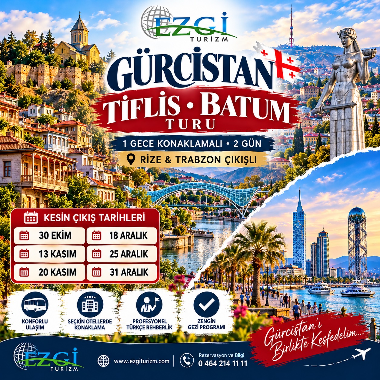 Gürcistan Tiflis Turu 1 Gece 2 Gün